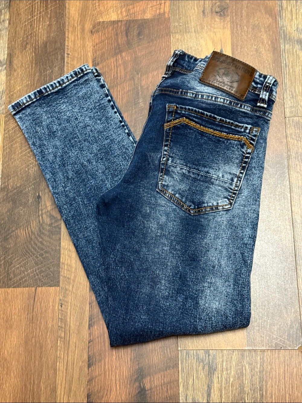 Amongst Others Men’s Jeans 32x30 Slim Stretch Acid Wash Distressed Denim